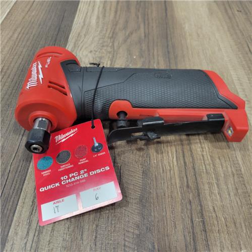 AS-IS Milwaukee M12 FUEL Brushless Cordless 1/4 in. Right Angle Die Grinder (Tool Only)