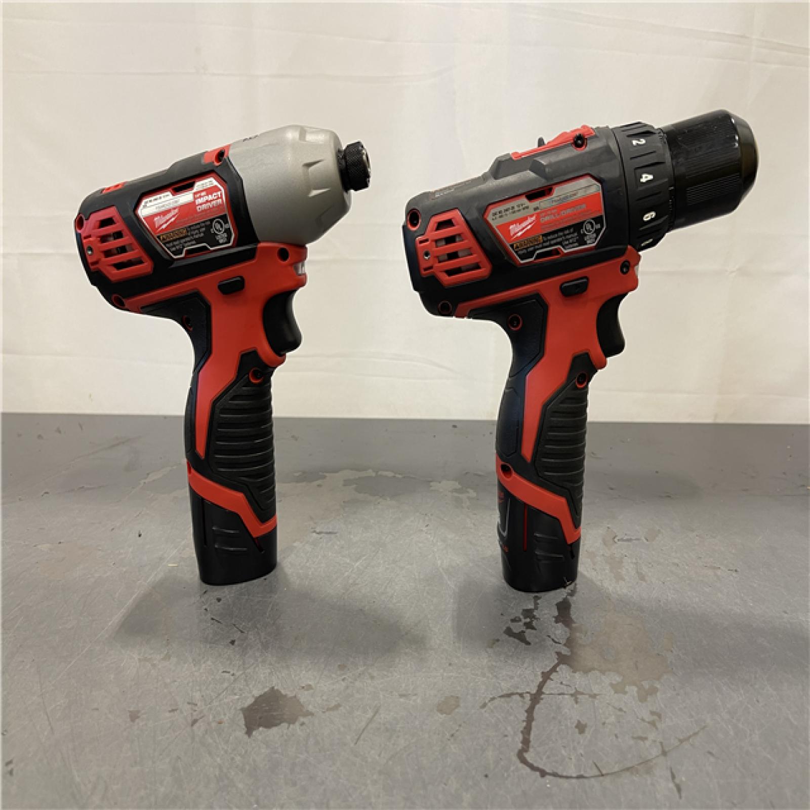 AS-IS - Milwaukee M12 12V Lithium-Ion Cordless Drill Driver/Impact Driver Combo Kit