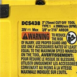AS-IS DEWALT 20V XR Cordless 3 in. Cut-Off Tool (Tool Only)