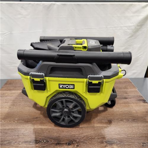 AS-IS RYOBI ONE+ 18V Cordless 6 Gal. Wet Dry Vacuum (Tool Only), Greens