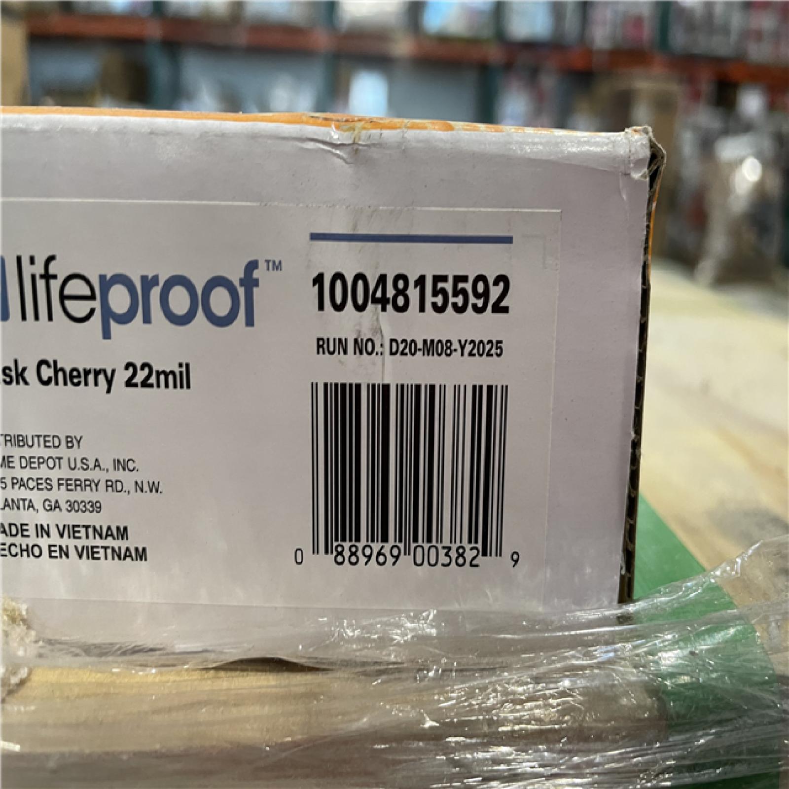 DALLAS LOCATION- LIFEPROOF Dusk Cherry 22 MIL x 8.7 in. W x 48 in. L  Vinyl Plank Flooring PALLET (57 CASES)