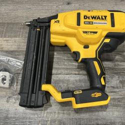 AS-IS DEWALT 20V MAX XR Lithium-Ion Electric Cordless 18-Gauge Brad Nailer (Tool Only)