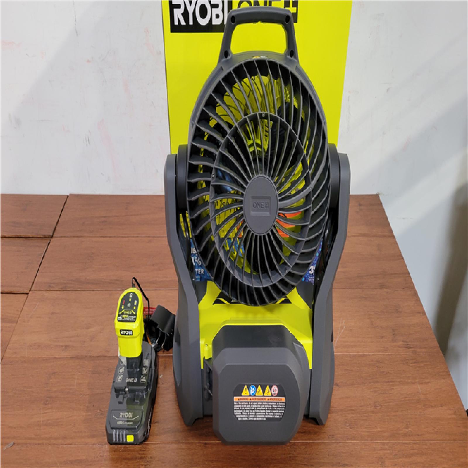California NEW Ryobi One+ 18V 7.5 Bucket Top Misting Fan Kit  Includes (1) Battery & Charger