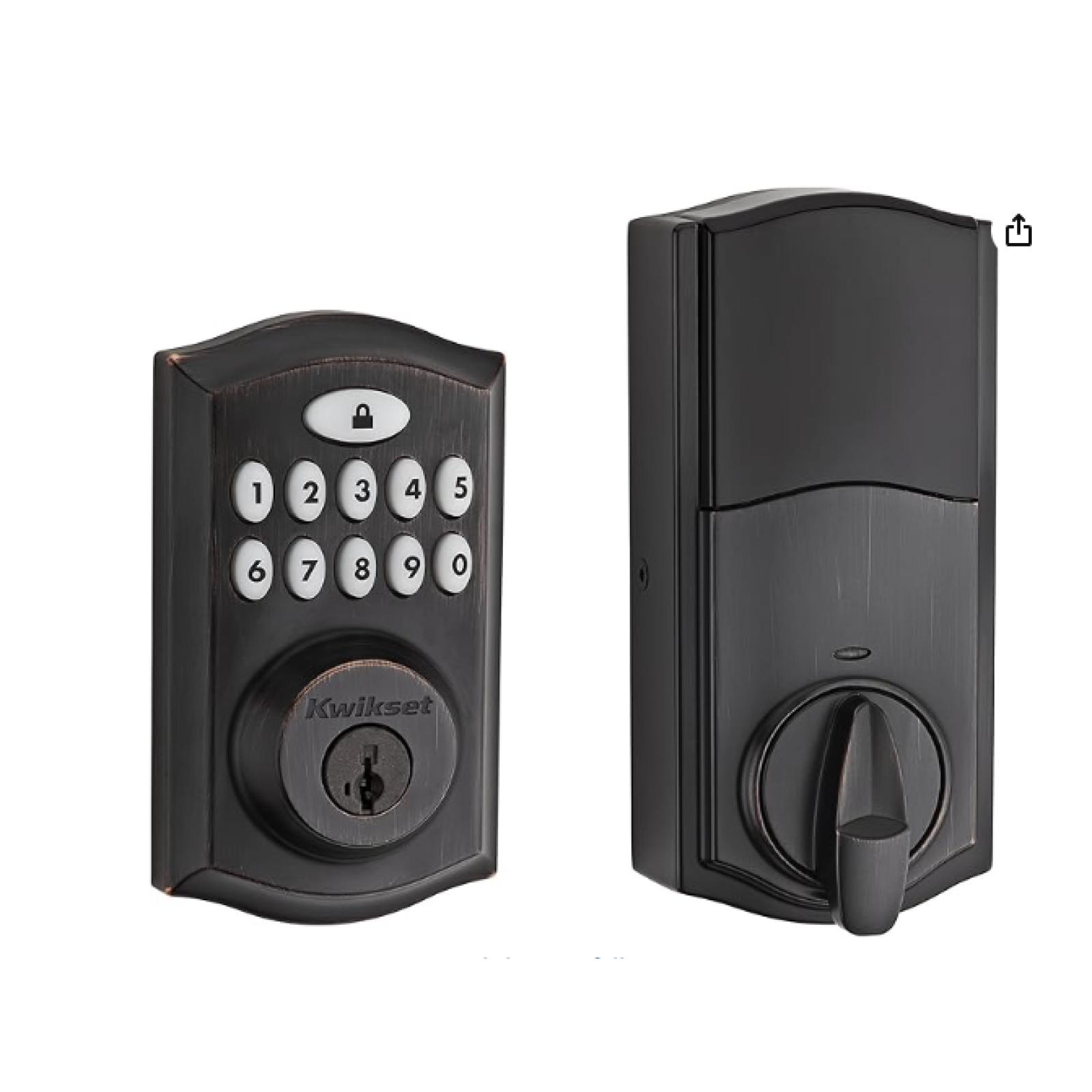 NEW! - Kwikset 99130-003 SmartCode 913 Non-Connected Keyless Entry Electronic Keypad Deadbolt Door Lock Featuring SmartKey Security