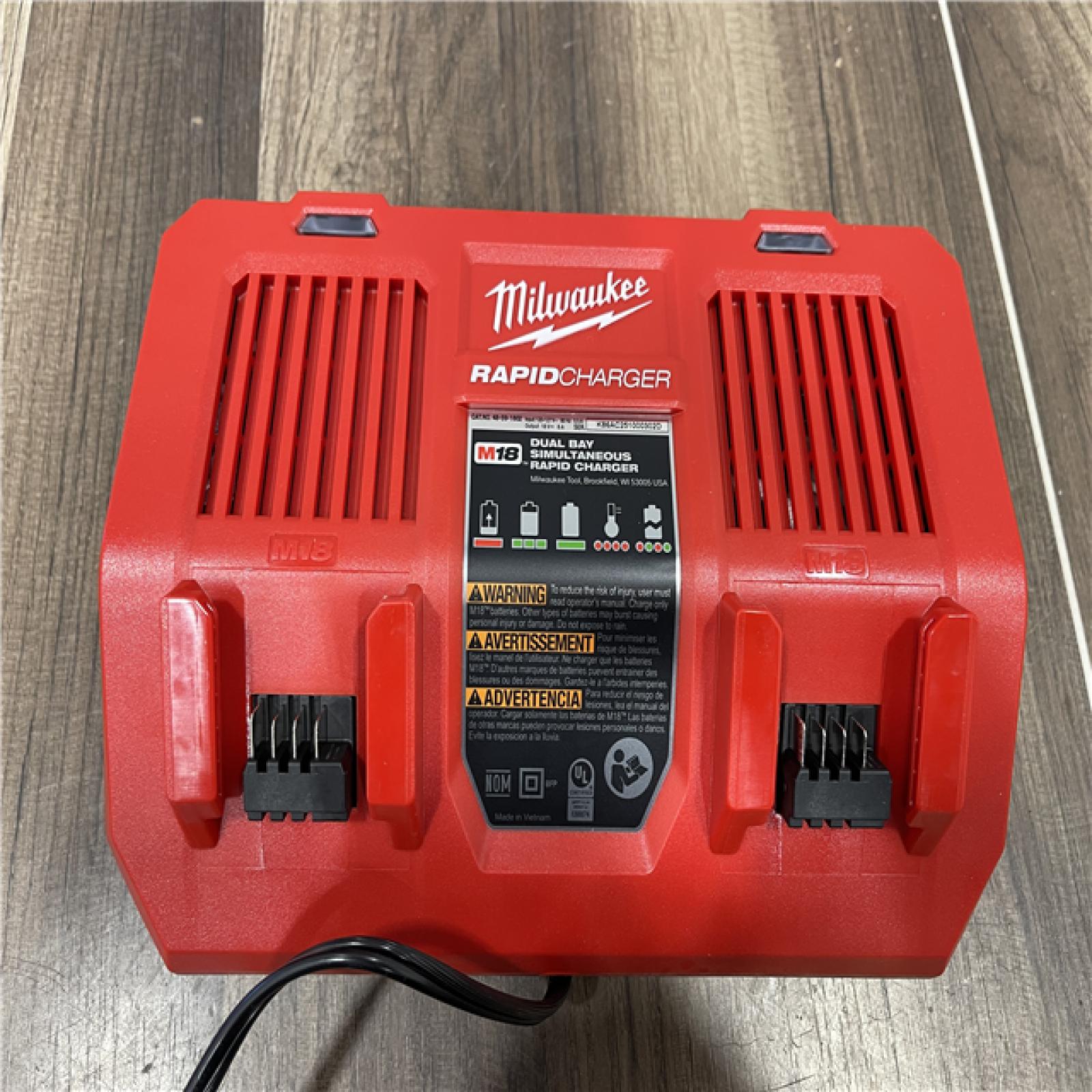 AS-IS Milwaukee M18 18-Volt Lithium-Ion Dual Bay Rapid Battery Charger
