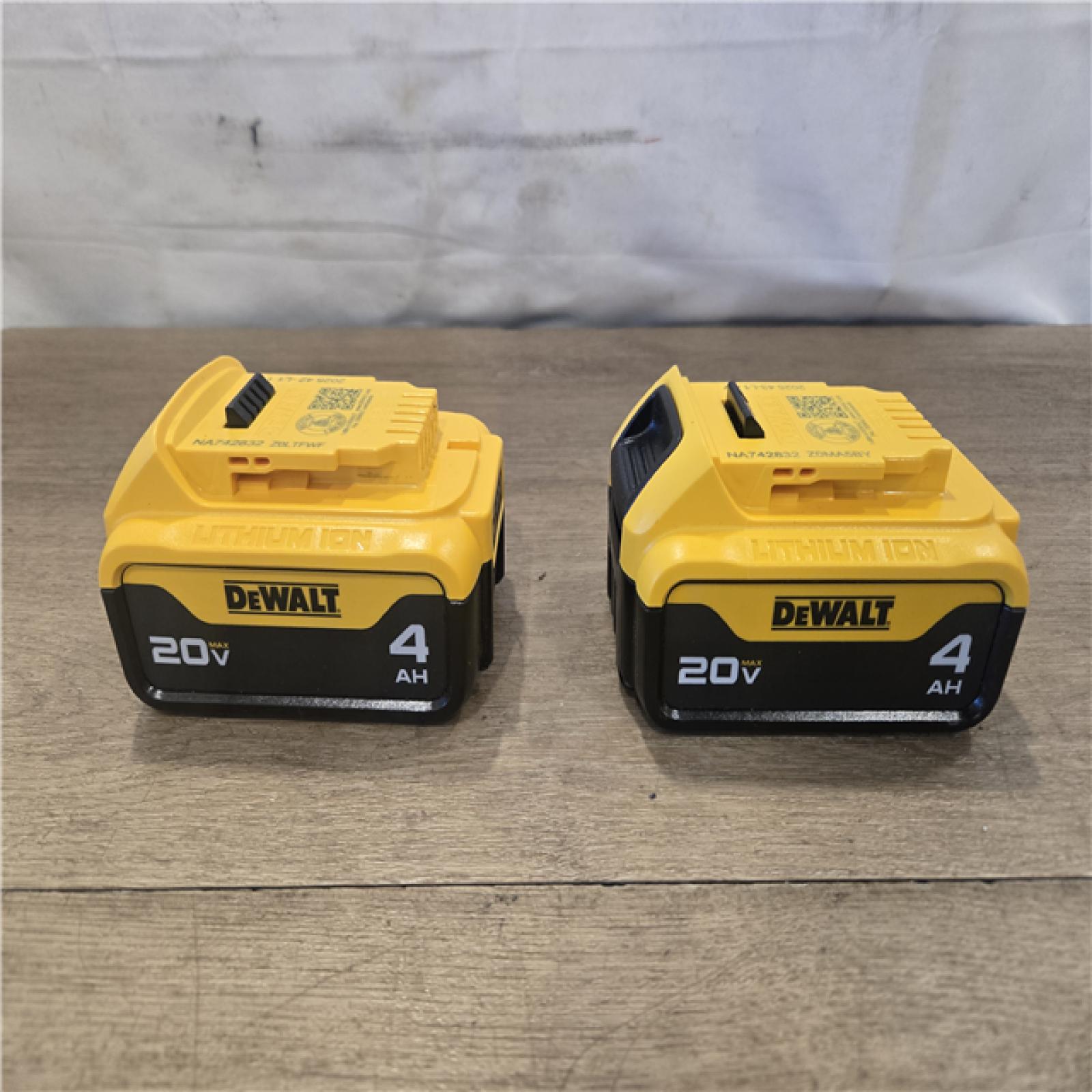 AS-IS DEWALT 20V MAX Premium Lithium-Ion 4.0Ah Battery Pack (2 Pack)