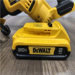 AS=IS DEWALT 20-Volt MAX Lithium-Ion Cordless Compact Reciprocating Saw with Battery 2Ah  Charger and Kit Bag