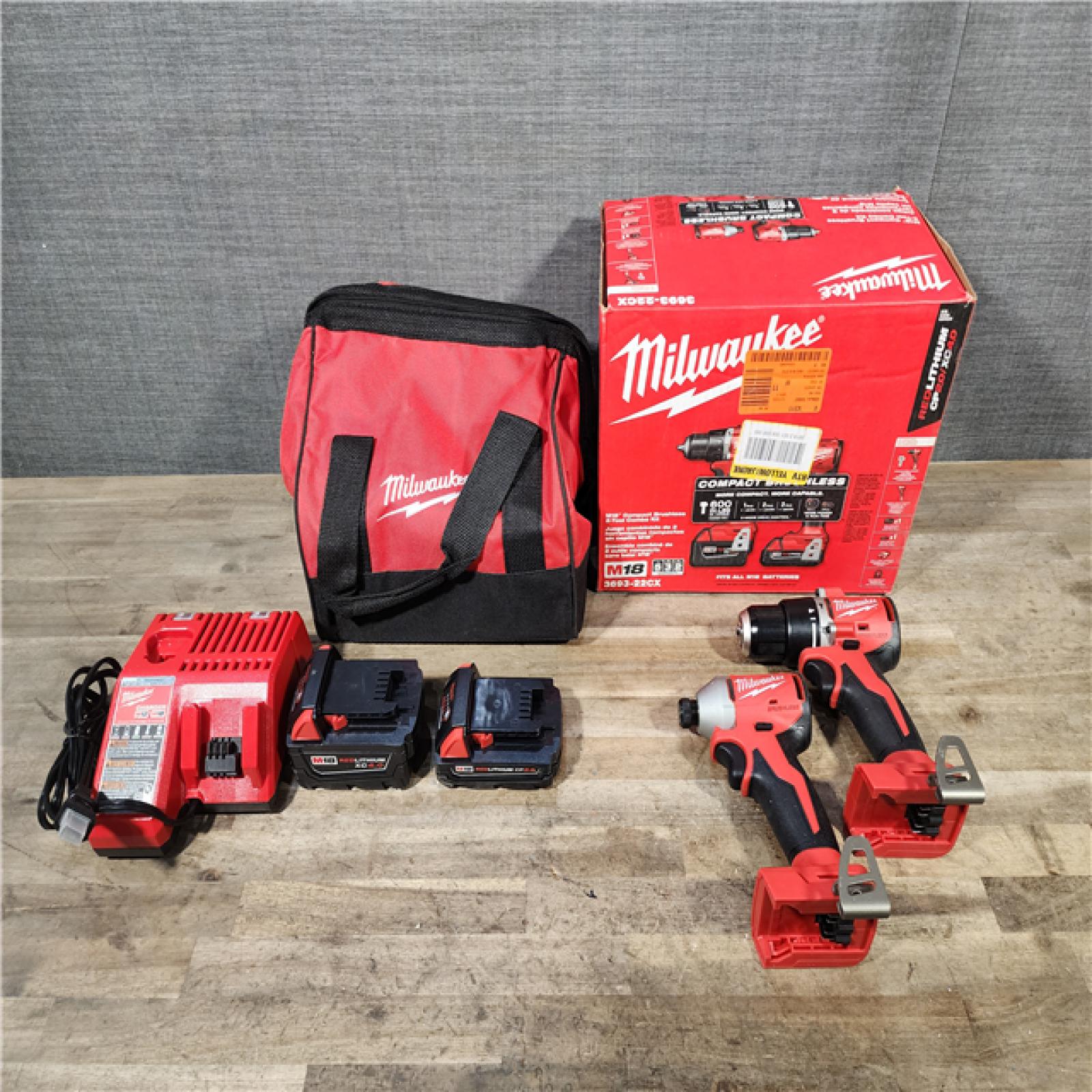 HOUSTON LOCATION - AS-IS Milwaukee M18 Compact Brushless 2-Tool Combo Kit