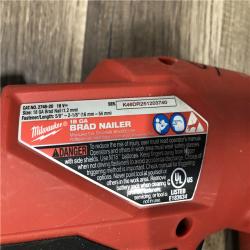 AS-IS Milwaukee FUEL 18-Volt Lithium-Ion Brushless Cordless Gen II 18-Gauge Brad Nailer (Tool-Only)