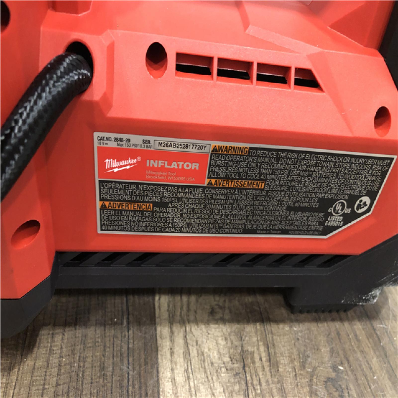 AS-IS Milwaukee 18-Volt Lithium-Ion Cordless Electric Portable Inflator (Tool-Only)