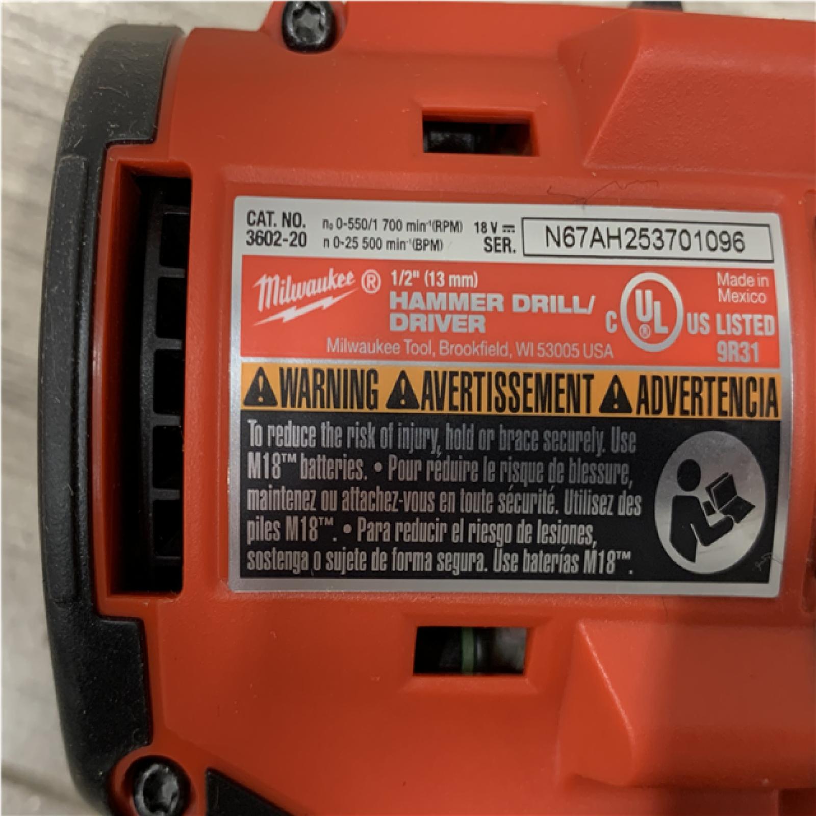AS-IS Milwaukee 18-Volt Lithium-Ion Brushless Cordless Compact Hammer Drill/Impact Combo Kit