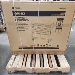 Phoenix NEW Husky 46 in. W x 18.1 in. D 9-Drawer Army Green Mobile Workbench Cabinet with Solid Wood Top