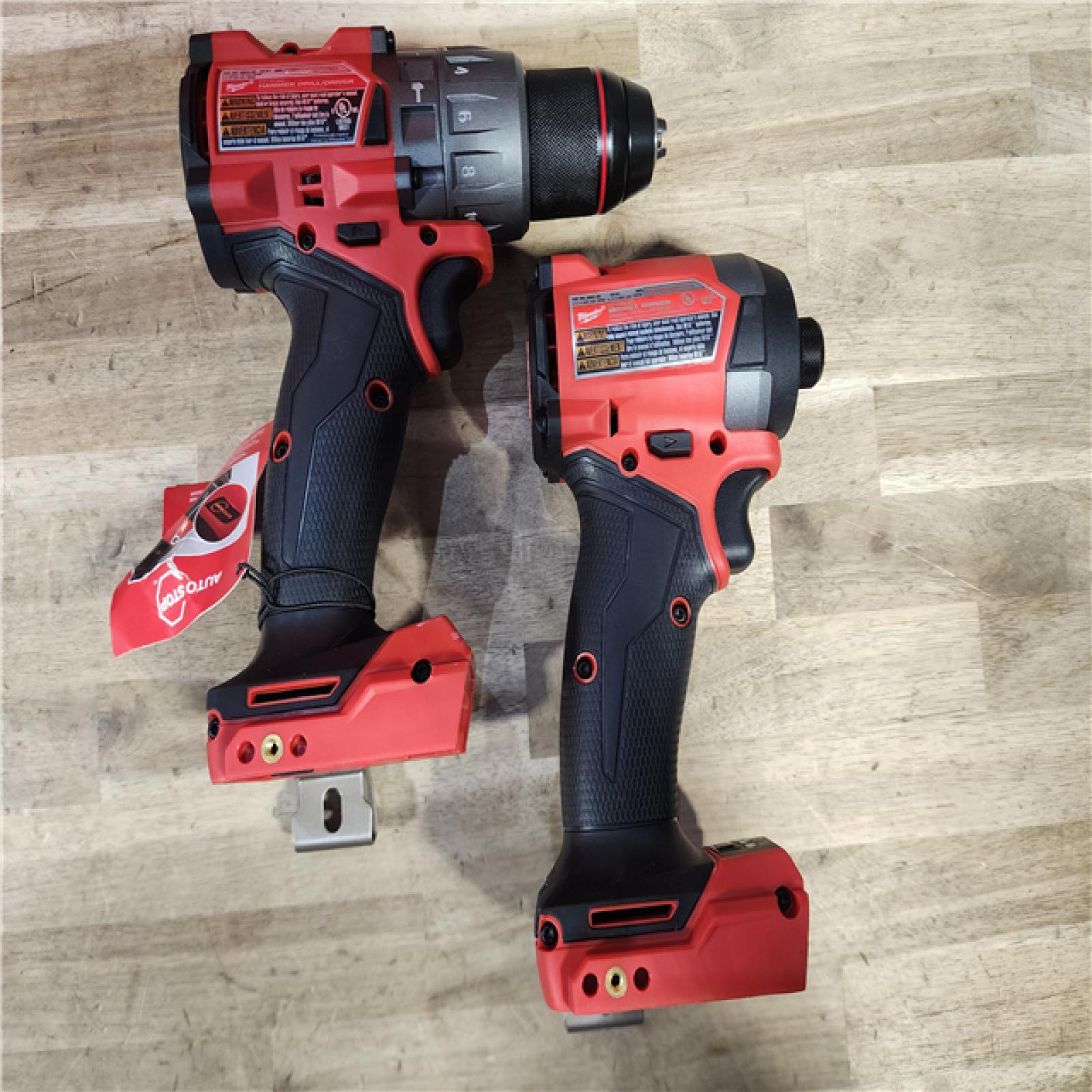 HOUSTON LOCATION - AS-IS (APPEARS LIKE NEW) MILWAUKEE FUEL 18V Lithium-Ion Brushless Cordless Hammer Drill and Impact Driver Combo Kit (2-Tool) with 2 Batteries