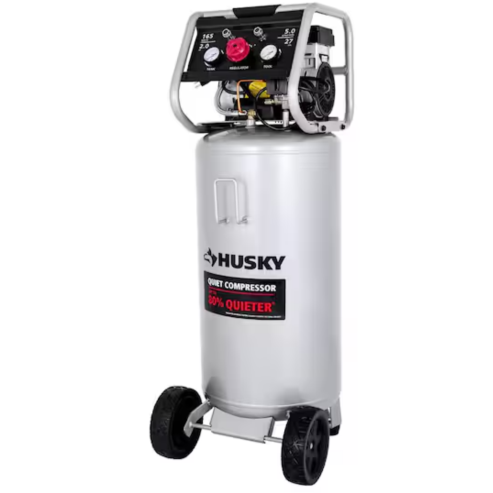 DALLAS LOCATION- AS-IS HUSKY 27 GALLON 165 PSI QUIET AIR COMPRESSOR
