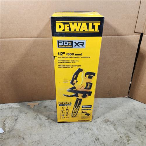 Houston location- AS-IS Dewalt 7605686 12 in. 20V Battery Powered Chainsaw