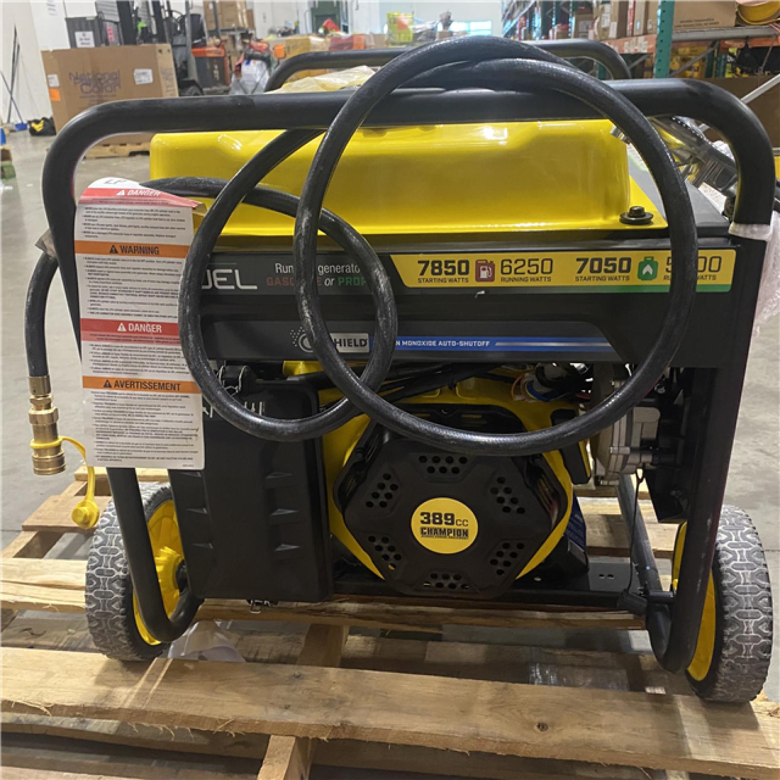 Dallas Location - As-Is Champion 201463 7850W Dual Fuel Generator