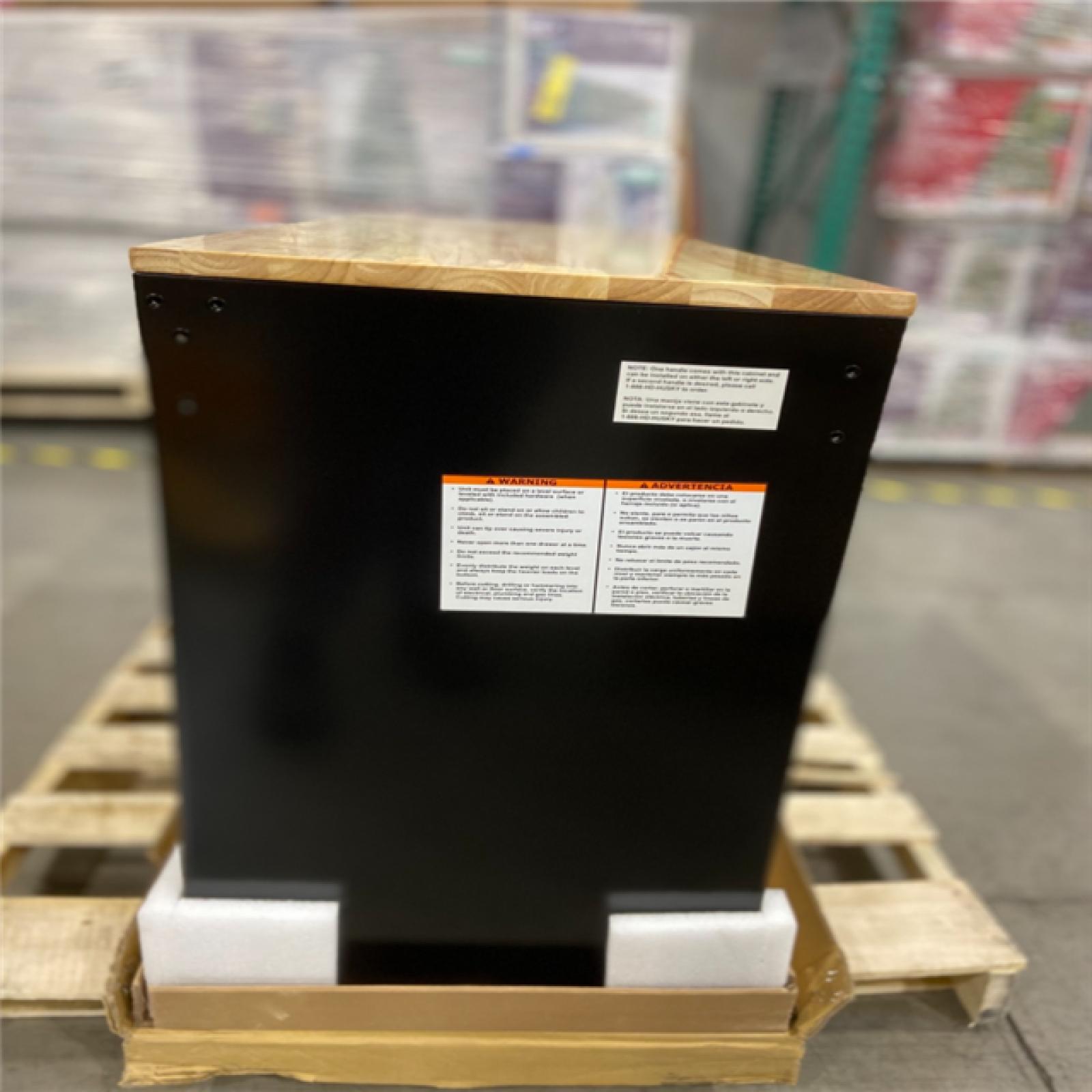 DALLAS LOCATION - Husky Tool Storage 46 in. W x 18 in. D 9-Drawer Mobile Workbench Cabinet in Gloss Black