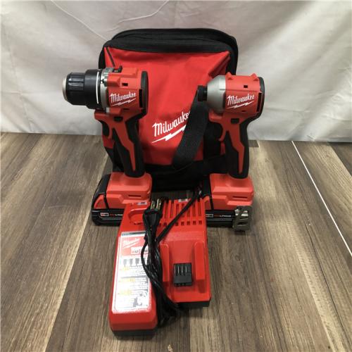 AS-IS Milwaukee 18V Lithium-Ion Brushless Cordless Compact Drill/Impact Combo Kit