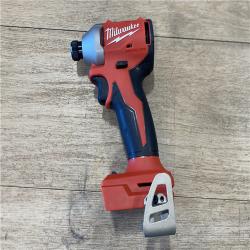 AS-IS Milwaukee 18V Lithium-Ion Compact Brushless Cordless 1/4 in. Impact Driver (Tool-Only)