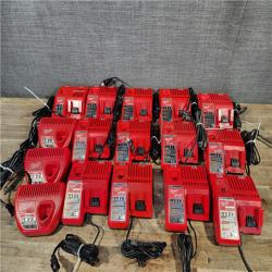 HOUSTON LOCATION - AS-IS MILWAUKEE BATTERY CHARGER PACK QTY - 16