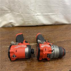 AS-IS MILWAUKEE M18 FUEL 18V Lithium-Ion Brushless Cordless Hammer Drill and Impact Driver Combo Kit (2-Tool) with 2 Batteries