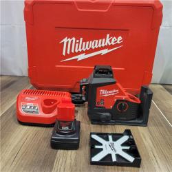 AS-IS Milwaukee-3632-21 M12 Green Beam Laser 360Â° 3-Plane Kit