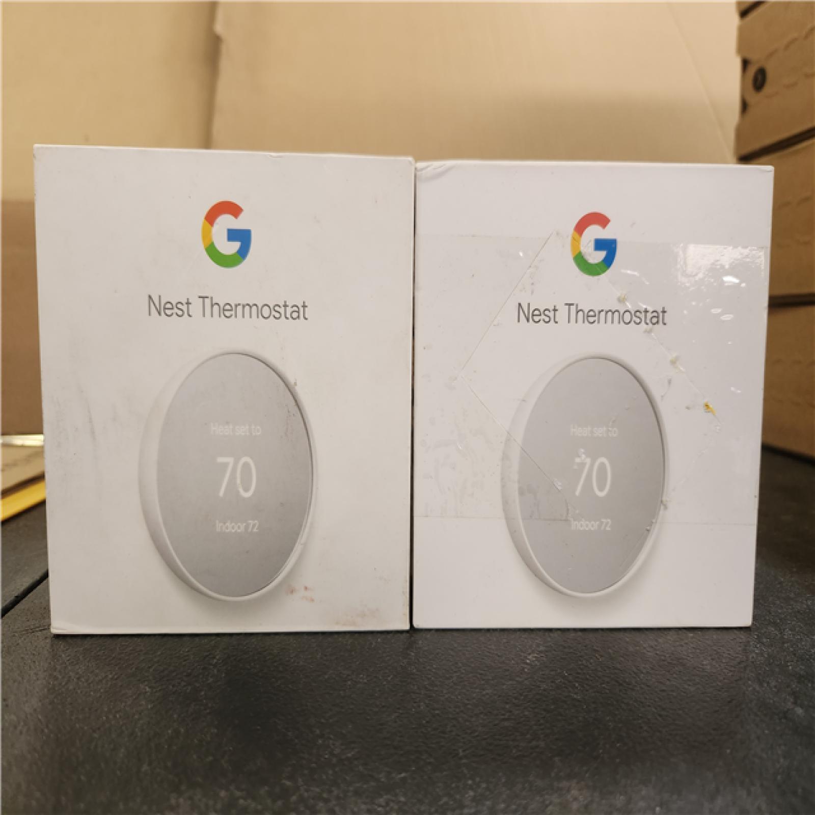 Phoenix AS-IS Google Nest Thermostat - Smart Programmable Wi-Fi Thermostat - (2-Pack)