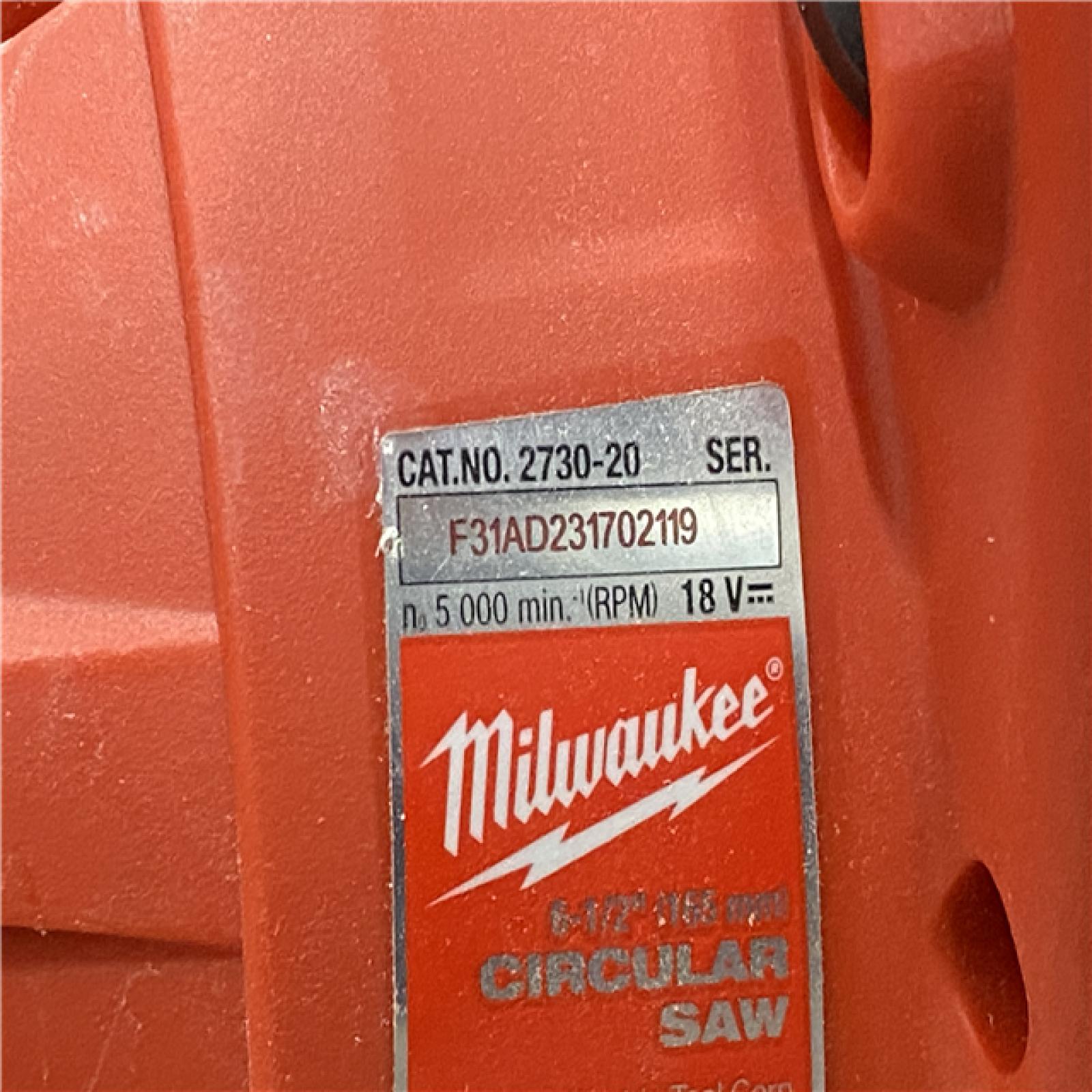 AS-IS Milwaukee FUEL 18V Lithium-Ion Brushless Cordless 6-1/2 in. Circular Saw (Tool-Only)