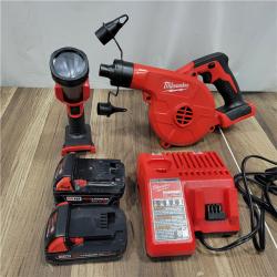 AS-IS Milwaukee M18 18-Volt Lithium-Ion Cordless Combo Kit 9-Tool with 2-Batteries, Charger and Tool Bag