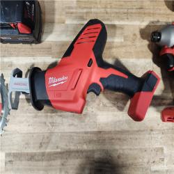 HOUSTON LOCATION - AS-IS MILWAUKEE 4 TOOL COMBO KIT W/ (2) BATTERY & CHARGER