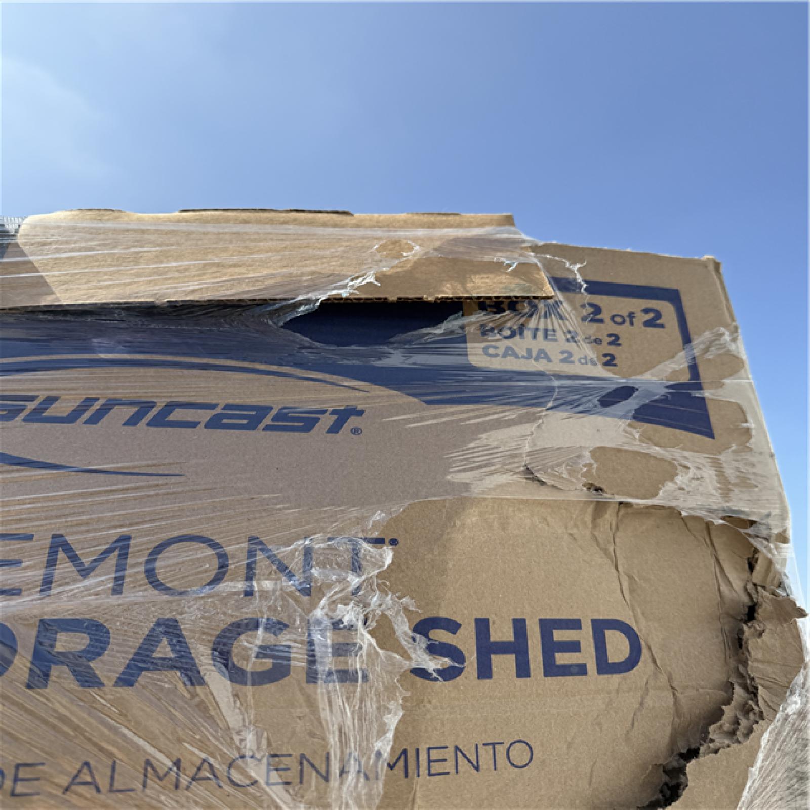 CALIFORNIA AS-IS Suncast Tremont Storage Shed (Includes boxes 1 & 2)