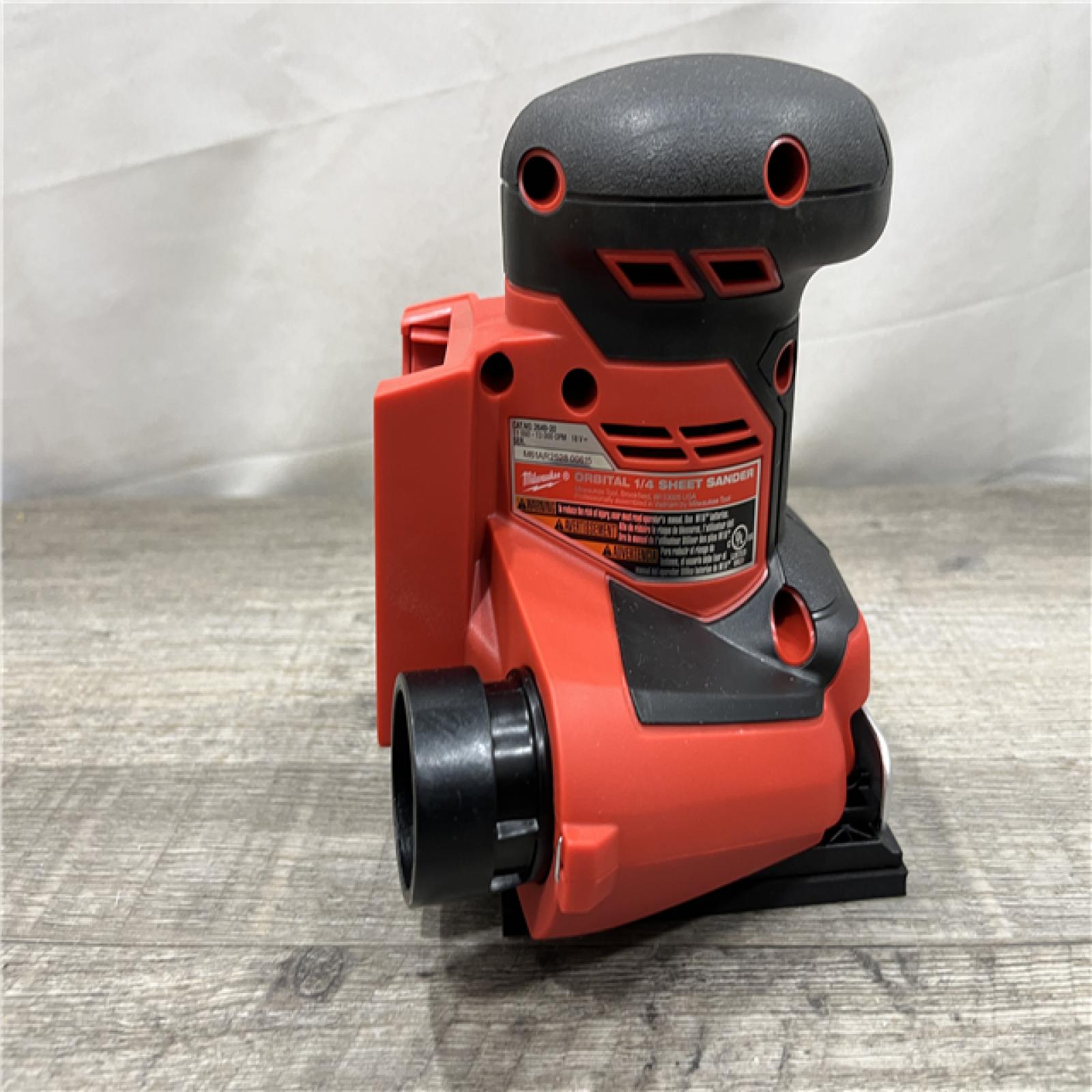 AS-IS Milwaukee 18V Lithium-Ion Cordless 1/4 in. Sheet Sander (Tool-Only)