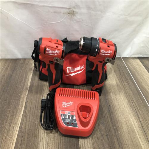 AS-IS Milwaukee 12-Volt Lithium-Ion Brushless Cordless Subcompact Drill and Impact Driver Combo Kit