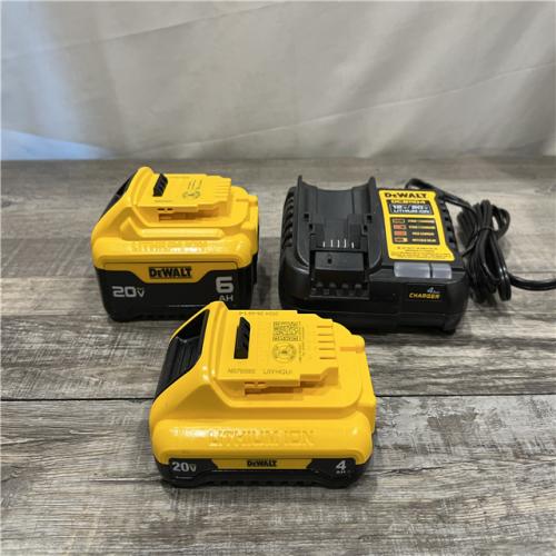 AS-IS DEWALT 20V MAX Lithium-Ion 6.0Ah and 4.0Ah Battery and Charger Starter Kit