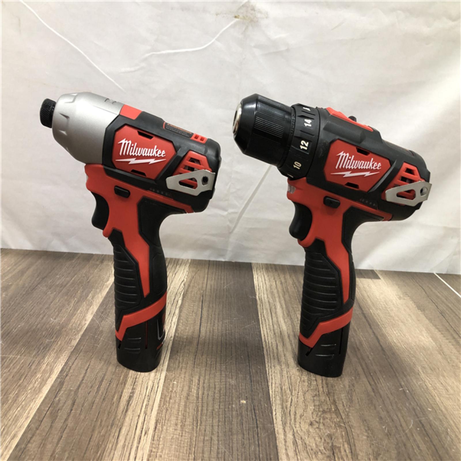 AS-IS Milwaukee 12V Lithium-Ion Cordless Drill Driver/Impact Driver Combo Kit