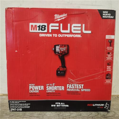 Phoenix Milwaukee M18 FUEL 18V Lithium-Ion Brushless Cordless 1/2 in. Impact Wrench w/Friction Ring Kit w/One 5.0 Ah Battery and Bag