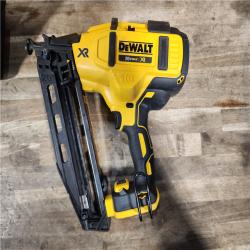 HOUSTON LOCATION - AS-IS DeWalt 20V 16 Gauge Cordless Angled Finish Nailer Kit W/ 2Ah Battery