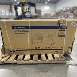 DALLAS LOCATION - Husky Tool Storage 46 in. W x 18 in. D 9-Drawer Mobile Workbench Cabinet in Gloss Black