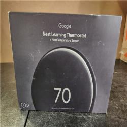Phoenix AS-IS Google Nest Learning Thermostat (4th Gen) with Nest Temperature Sensor (2nd Gen) - Polished Obsidian