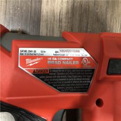 AS-IS Milwaukee  FUEL 12-Volt Lithium-Ion Brushless Cordless 18-Gauge 1-1/2 in. Compact Brad Nailer (Tool Only)