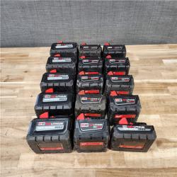 HOUSTON LOCATION - AS-IS MILWAUKEE BATTERY PACK QTY - 15