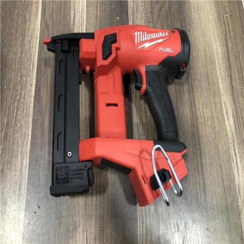 AS-IS Milwaukee FUEL 18-Volt Lithium-Ion Brushless Cordless 18-Gauge 1/4 in. Narrow Crown Stapler (Tool-Only)