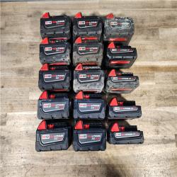 HOUSTON LOCATION - AS-IS MILWAUKEE BATTERY PACK QTY - 15