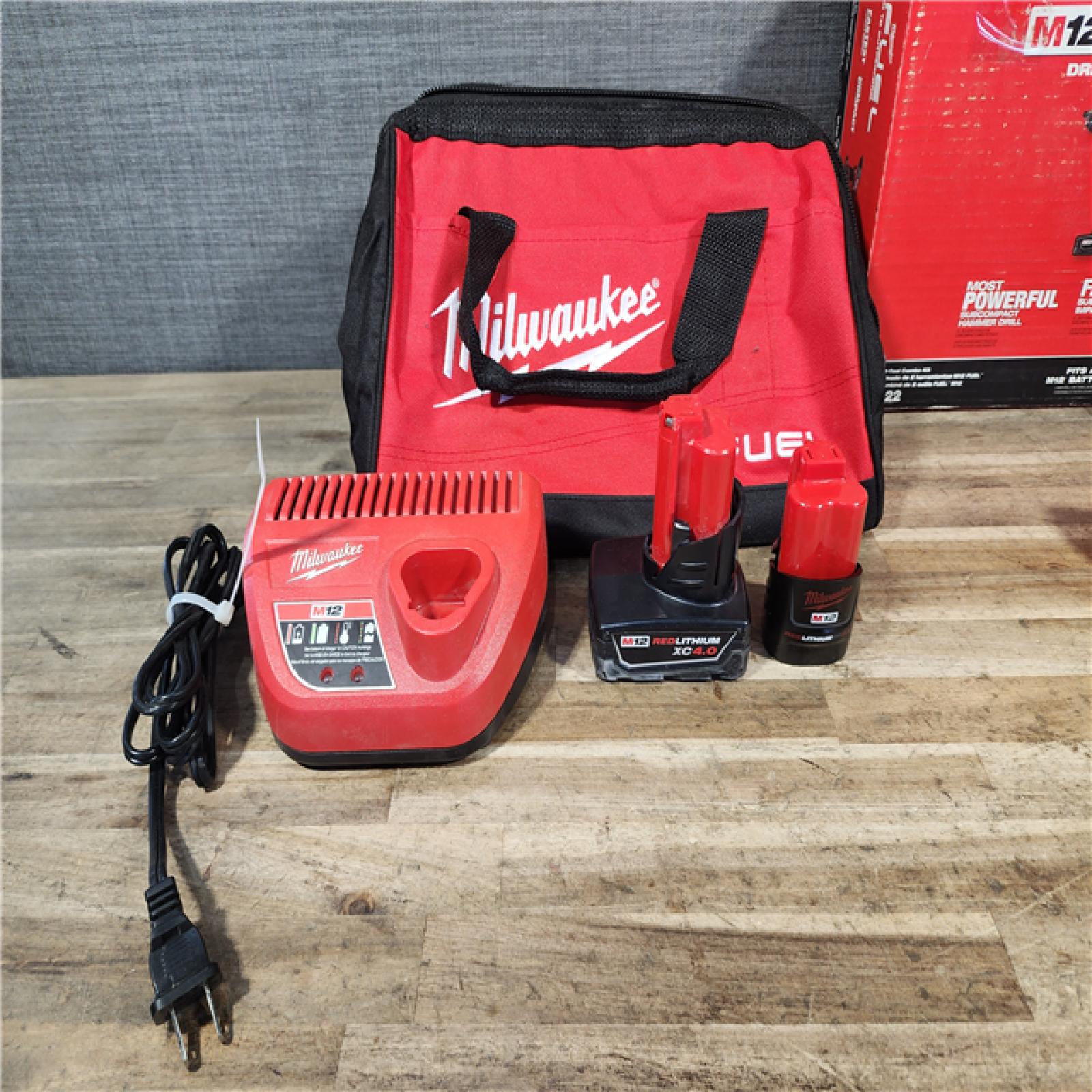 HOUSTON LOCATION - AS-IS Milwaukee FUEL 12-Volt Lithium-Ion Brushless Cordless Hammer Drill and Impact Driver Combo Kit