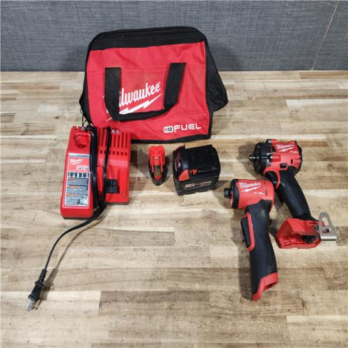 HOUSTON LOCATION - AS - IS Milwaukee 2 Tool Combo Kit W/ (2) Battery & Charger