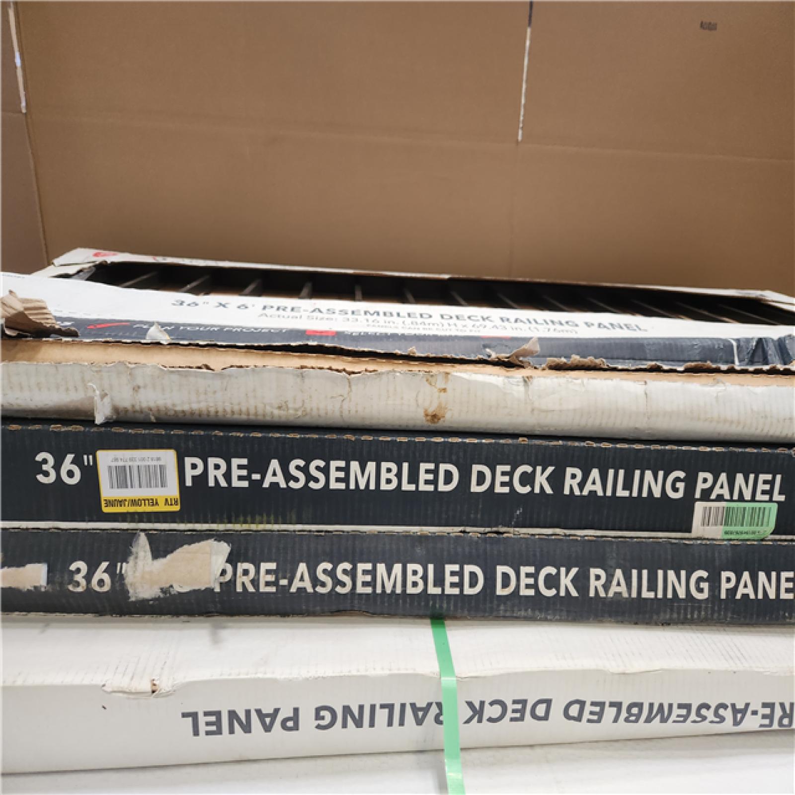 Phoenix Mixed Aria Railing Aluminum Preassembled Deck Railing - Black Pallet of 11