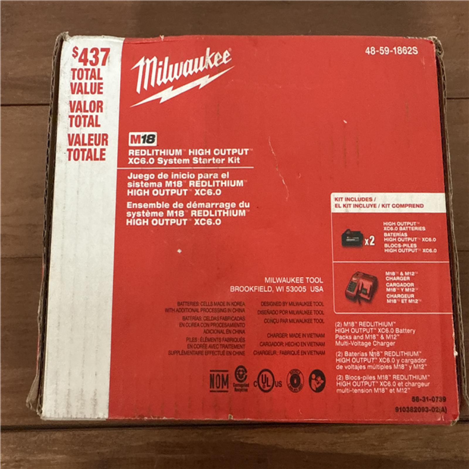 California NEW Milwaukee Red Lithium Starter Kit  includes (2) Batteries & Charger