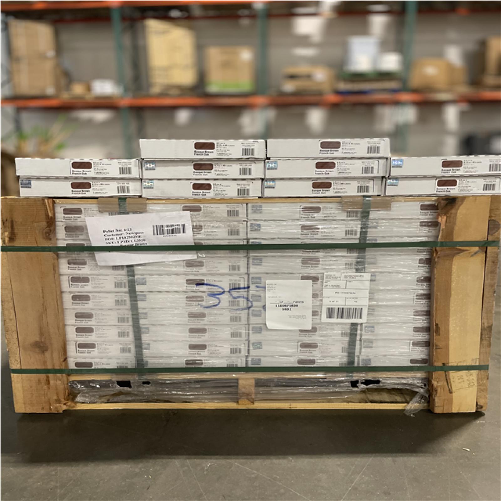 DALLAS LOCATION-Lifeproof French Oak Basque Brown 22 MIL x 9.13 in. W x 48 in. L Waterproof Click Lock Vinyl Plank Flooring (21.3 sq. ft. /Case)PALLET-(50 CASES)