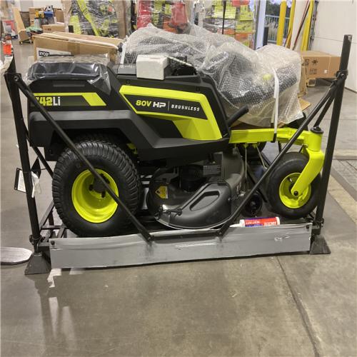 DALLAS LOCATION - RYOBI 80V HP Brushless 42 in. Battery Electric Cordless Zero Turn Riding Mower