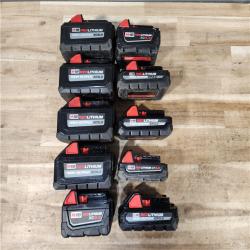 HOUSTON LOCATION - AS-IS MILWAUKEE BATTERY PACK QTY - 10